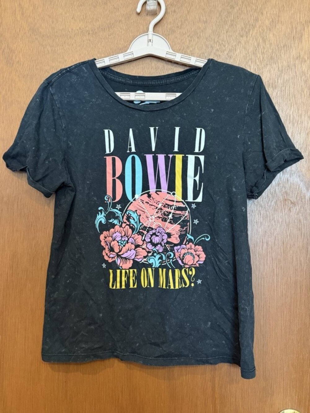 Bowie David Bowie Life On Mars Women's Size X-Large T-Shirt Black Short Sleeve